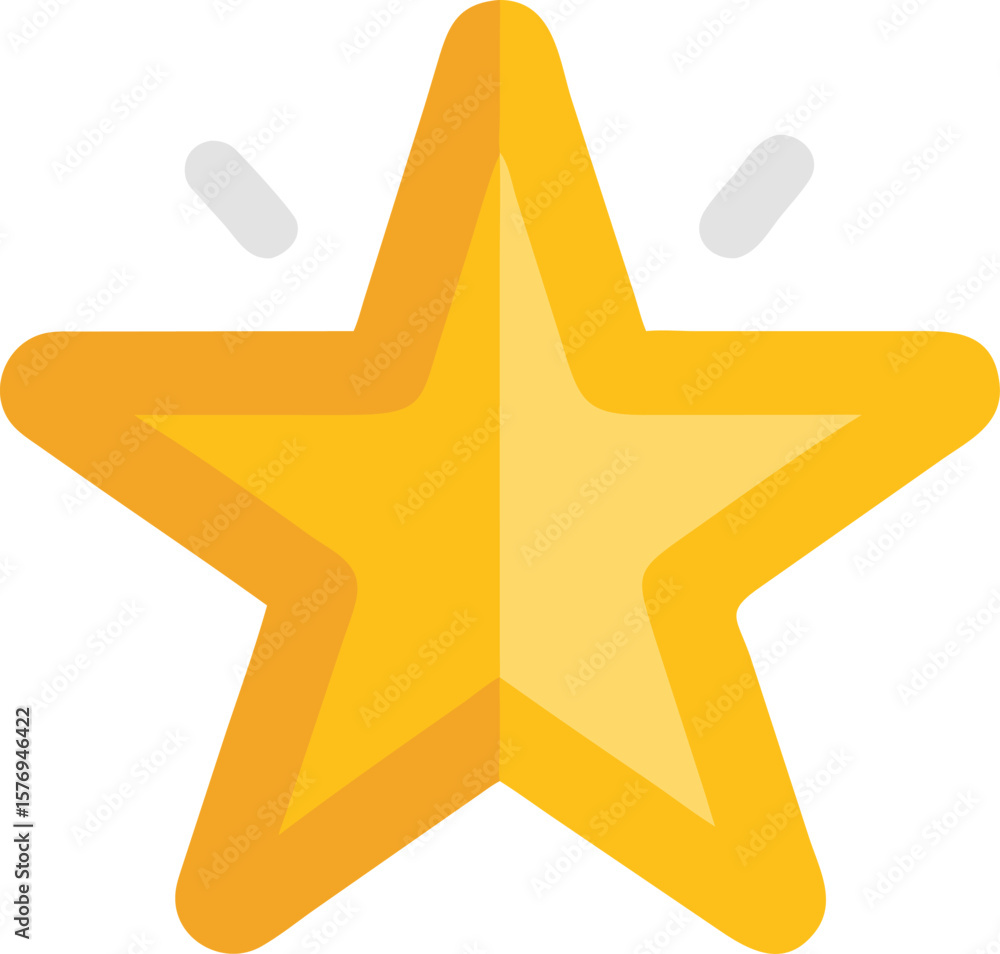 Poster simple yellow star graphic element on a clean white background perfect for various design applicatio