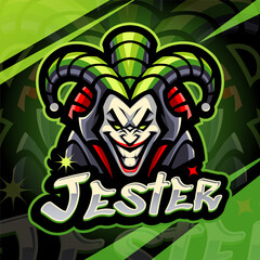 Jester head esport mascot logo design