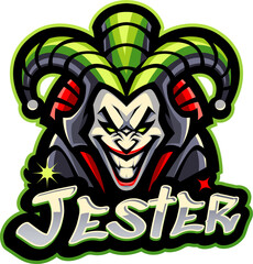 Jester head mascot