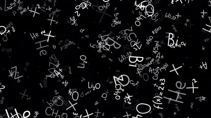 Scientific Formulas Flying - Powered by Adobe