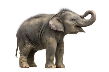Fototapeta premium Baby elephant, Isolated on Transparent Background