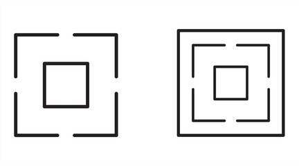 Capture icon set. Focus frame. Sharpened capture symbol. Photo scanning sign, snap, take photo. Vector
