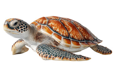 Sea turtle on transparent background