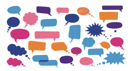 Speech bubbles communication chat dialog balloons art