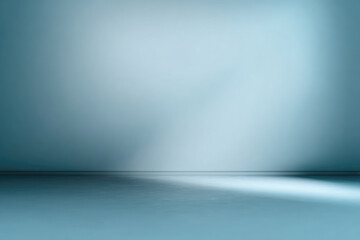 Blue gray white light gradient empty studio room backdrop wallpaper abstract background blurred. use for showcase or product your. copy space for text