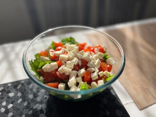 salad with vegetables