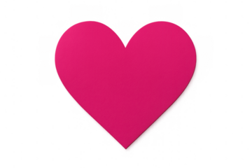 Soft pink heart icon symbolizing emotional connection, glowing with tender love, featuring transparent backdrop for seamless design integration