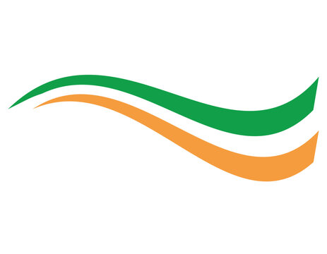  ireland ribbon flag vector design.