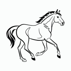 Obraz premium A hours silhouette, line art vector