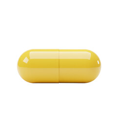 Yellow Medicine Capsule Pill Pharmaceutical Transparent Background
