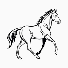 Obraz premium A hours silhouette, line art vector