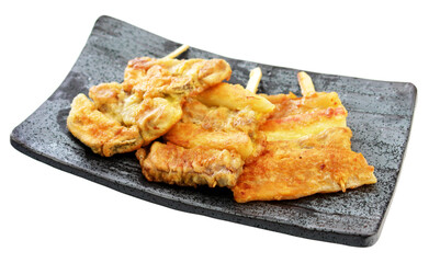 Korean Skewered Pancake Jeon with Meat and Vegetables
