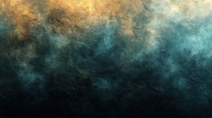 Obraz premium Textured surface with muted tones of gold and teal.