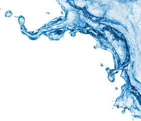 Cutout of Blue Water Splash Frame Element