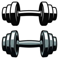 dumbbell isolated on white