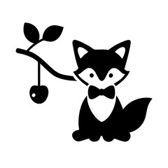 Cherry Bow Tie Vector
