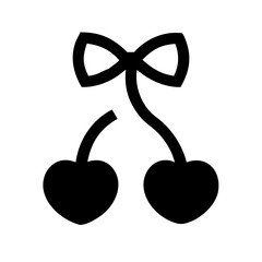Cherry Bow Tie Vector