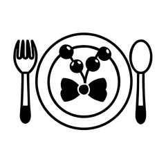 Cherry Bow Tie Vector
