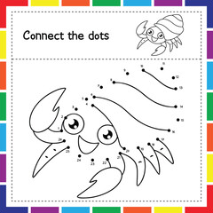 Easy Connect the Dots Activities for Early Learning, Sea Life Connect the Dots Coloring Pages