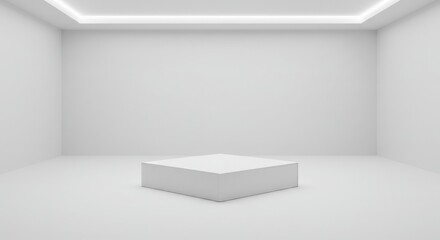 Fototapeta premium empty white room with white wall