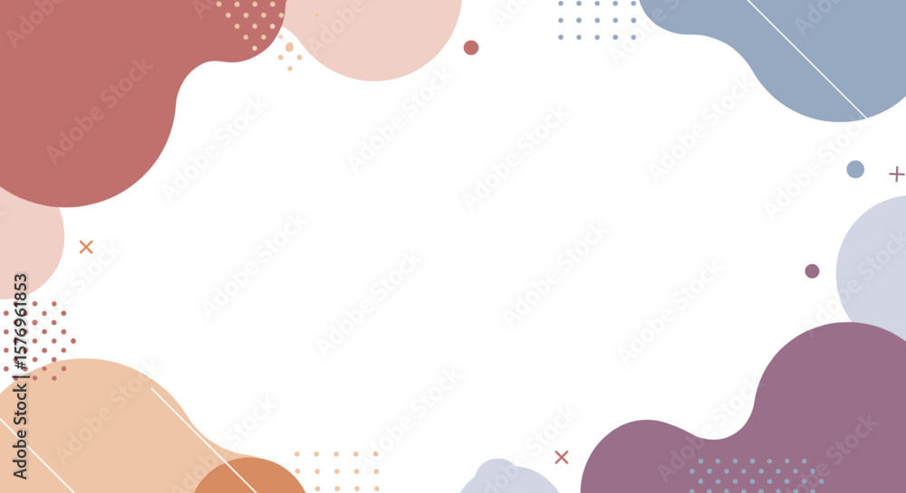 Poster abstract geometric background with colorful fluid shapes and modern design elements