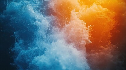 Close-up view of water splashing and effervescing.