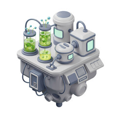 Fototapeta premium 3D Render Futuristic Industrial Science Laboratory Module