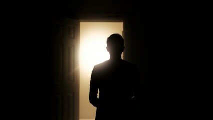 silhouette of a man