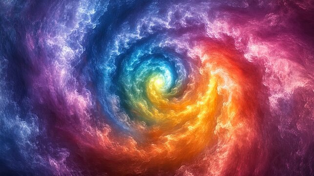 A swirling vortex of vibrant colors.