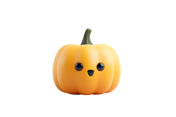 Fototapeta premium Adorable Mini Pumpkin Figurine - Perfect for Halloween Decorations