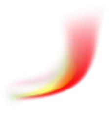 Abstract flowing gradient of red yellow and green colors on a white background