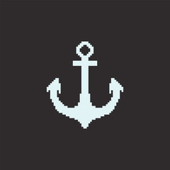 this is anchor icon in pixel art with white color and this item good for presentations,stickers, icons, t shirt design,game asset,logo and your project.