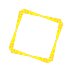 Dynamic Yellow Neon Square Frames with Glowing Effect for Visual Arts, Branding, and Modern Decor