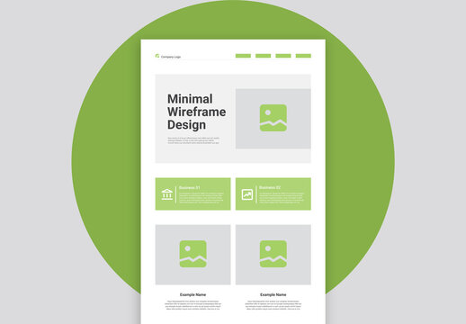 Minimal Web Wireframe Designfor UX UI Projects