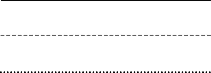 Clean white background with a thick black line and a dashed black line 