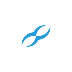 Letter H birds geometric symbol simple logo vector