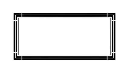 Decorative border frame for design projects on a transparent background 