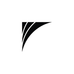 Letter Wr papers geometric symbol simple logo vector