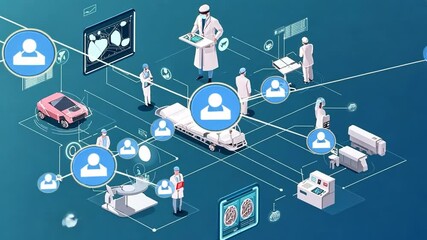 Medical technology system infographic - Powered by Adobe