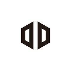 Fototapeta premium Letter H hexagon, outlines geometric symbol simple logo vector