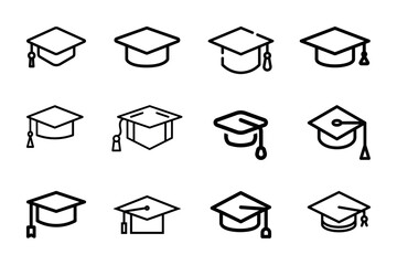 Real estate and house icons merge with graduation caps and education vectors, celebrating academic success and achievement