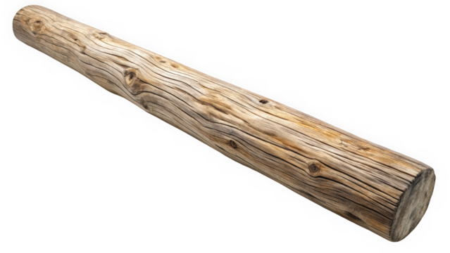 A long, textured wooden log showcasing intricate grain patterns and natural imperfections, perfect for rustic decor or crafting projects.