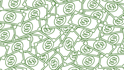money pile outline style full background vector illustration. Finance and business theme