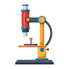 Fototapeta premium Colorful cartoon microscope for scientific exploration and education