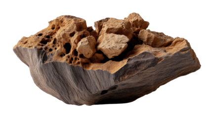 Weathered Rock Formation: A textured, aged rock formation displays a rugged, time-worn appearance, showcasing the powerful forces of nature and the beauty of geological processes.