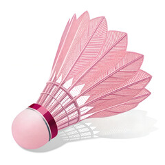 badminton shuttlecock isolated on white