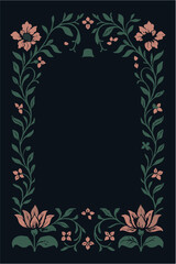 floral frame with flowers