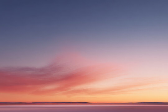 photorealistic ultraminimalist image of sky at sunset featuring smooth gradients