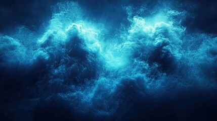 Obraz premium Abstract swirling celestial blue nebula.