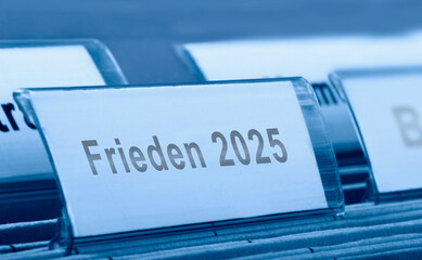 Frieden 2025 - Symbolfoto Ein Tab eines Ordners